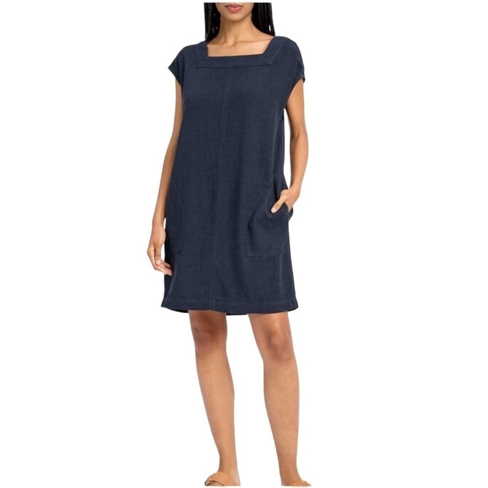 SPLENDID NEW Bex Square Neck Mini Shift Dress Size XS in Navy Blue